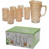 Kinekus Džbán 1,2 l + 6 x pohár 250 ml sklo zlatý