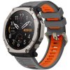 VSETKONAMOBIL 144504 SPORTY Vymeniteľný silikónový remienok Amazfit T-Rex Ultra 2 GREY-ORANGE
