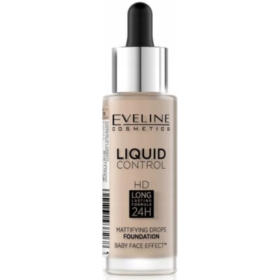 Eveline Cosmetics Liquid Control HD Mattifying Drops Foundation - Tekutý make-up s pipetou 32 ml 0 ml - 010 Light Beige
