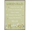 Ib Laursen Plechová tabuľa Garden Rules
