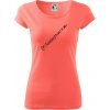 Klarinet nápis - Dámske tričko Pure - S ( Korálová )