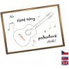 Rámček na darovanie peňazí - Gitara, Nápis česky, Rámik 905 - bronzová