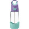 Fľaša na pitie so slamkou 450 ml - lilac pop
