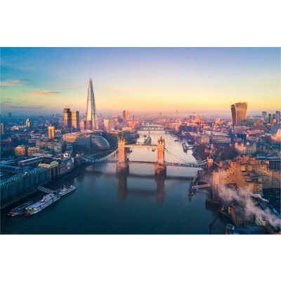 Umelecká fotografie Aerial view of London and the Tower Bridge, heyengel, (40 x 26.7 cm)