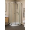 H K - Štvrťkruhový sprchovací kút PURE S4 90x90 s dvojdielnymi posuvnými dverami vrátane sprchovej vaničky z liateho mramoru PURES490/SE-THOR-90Q