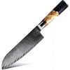 IZMAEL Damaškový kuchynský nôž Honeycomb Santoku 17.7 cm