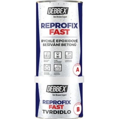 DEN BRAVEN REPROFIX FAST - Dvojzložková epoxidová hmota na rýchle zošívanie betónu zelenohnedá 10 spôn + 1,19 kg