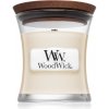 Woodwick White Tea & Jasmine vonná sviečka s dreveným knotom 85 g