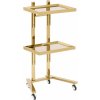 physa Kosmetický vozík - 2 police - 40 x 86 x 50 cm - zlatý PHYSA-CT-1