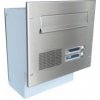 DOLS Poštovní schránka F-046 do sloupku + čelní deska s 2x zvonkem a HM ABB - digitální systém NEREZ