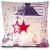 HomeLife LED svietiaca obliečka na vankúš Lampáš biela 40 x 40 cm + Vankúš Klasik 40 x 40 cm