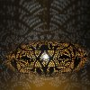 Závesná lampa filigránová - luster White & Gold UFO Ø45*125