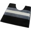 ROUTNER Kúpeľňová predložka BARLETTA Sivá 10703 - Sivá / 50 x 50 cm WC s výkrojom 10703