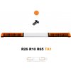 Strobos LED svetelná rampa Optima 90/2P 140cm, Oranžová, biely stred, EHK R65