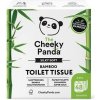 CHEEKY PANDA Toaletný papier, bambusový, 3-vrstvový, malý kotúč, 48 kotúčov, CHEEKY PANDA, biely