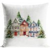 Vianočná obliečka na vankúš 40x40 Velvet Zimné mestečko 009