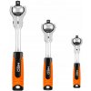 NEO TOOLS 3x Ráčňa otočná 360° 72T 1/4