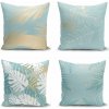 Súprava 4 obliečok na vankúše Minimalist Cushion Covers Lagoon, 55 x 55 cm