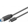 PremiumCord ku31ce1bk USB-C/male - USB 3.0 B/male, 1m, černý