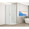 Gelco TRINITY CHROME štvrťkruhová sprchová zástena 900x900mm, matné sklo, pravá GT6590MR-CH