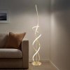 ONLI Stojacia lampa Kira LED, výška 140 cm, zlatá farba, kov, 4000K - 5083/PTORO