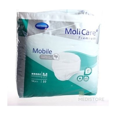 MoliCare Premium Mobile 5 kvapiek M zelené, plienkové nohavičky naťahovacie, 1x14 ks