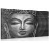 Obraz tvár Budhu v čiernobielom prevedení