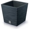 PROSPERPLAST FURU SQUARE Kvetináč LOW 24 cm antracit