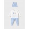 Set - tričko s potlačou, dupačkové nohavice a čiapka Mayoral - 2501557023 Veľkosť: 86