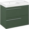 Laufen Ardo Skříňka s umyvadlem 80 cm, L, lesní zelená mat, madlo chrom ARDO80LZMCR 1 set