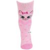Pančuchy bavlnené Wola ružové - Mačička, veľ. 80/86