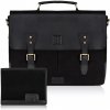 Paolo Peruzzi pánska kožená taška + peňaženka čierna ZUP-08-BL