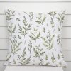 Biante Bavlnená obliečka na vankúš Sandra SA-718 Zelené vňate byliniek na bielom 40 x 40 cm