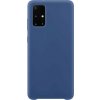 Silikonový kryt z měkké a flexibilní gumy pro Samsung Galaxy S21 Ultra 5G tmavě modrý