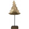 Mars & More Dekorácia zlatý antik kovový stromček na drevenom podstavci - 10*8*28cm - Mars & More