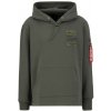 Alpha Industries mikina pánska PATCH HOODY LF dark olive Farba: zelená, Veľkosť: XL