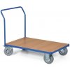 Plošinový vozík, plošina 750x500 mm, nosnosť 200 kg, kolesá 125 mm so sivou gumou