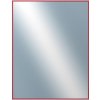DANTIK - Zrkadlo v rámu, rozmer s rámom 70x90 cm z lišty Hliník červená m. (7002244)