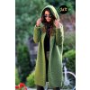 Fashionweek Dámsky exclusive elegantný farebný sveter kabát s kapucňou HONEY S/M/L Farba: Zelená, Veľkosť: Universal