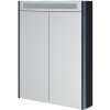 Mereo Siena, kúpeľňová galérka 64 cm, zrkadlová skrinka, čierna mat