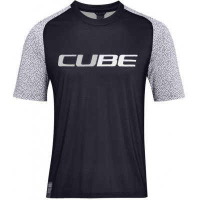 Cube Vertex Round Neck Short Sleeve black