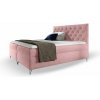 Wilsondo Čalúnená boxspring manželská posteľ s matracom Guliette 200x200 - ružová