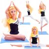 Bábika gymnastka cvičí jogu a fitness, 30 cm ZA4460