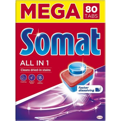 Somat All in 1 Lemon & Lime tablety na automatické umývanie riadu 80 tabliet  1440 g od 13 € - Heureka.sk
