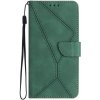 Peňaženkové puzdro Embossing Pattern Stitchy case zelené – Realme C67 4G