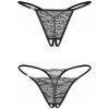 Obsessive Bianca 2-pack Crotchless Thong Black