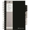 Špirálový zošit, A5, linajkový, 125 strán, PUKKA PAD Black project book, čierna