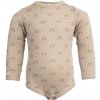 Detské merino body dlhý rukáv Jaquard SAFA béžové