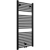 CERANO - Kúpeľňový radiátor Lincoln - stredové pripojenie 50mm - 366W - čierna matná - 1200x500 mm CER-429541