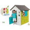 Smoby set domček Pretty Blue so zasúvacou okenicou a darček elektronický zvonček 310064-8
